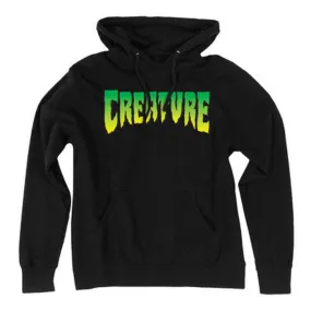 Creature Logo Pullover Hooded L/S - Black - Mens Sweatshirt