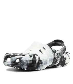 CROCS Classic Marbled Jnr Black White Sandals