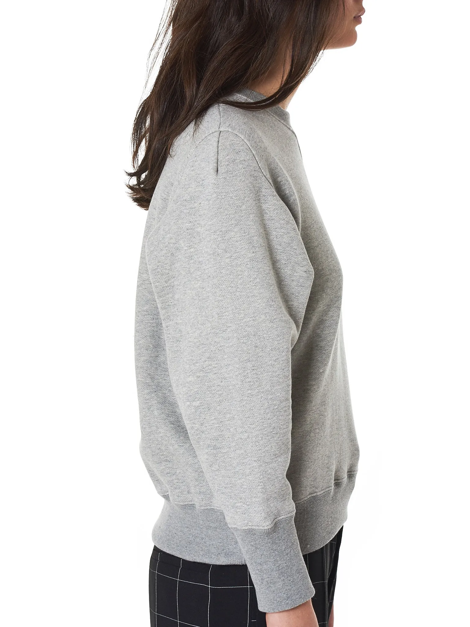 Curled Shoulder Crewneck Pullover (MRCW19-GREY)