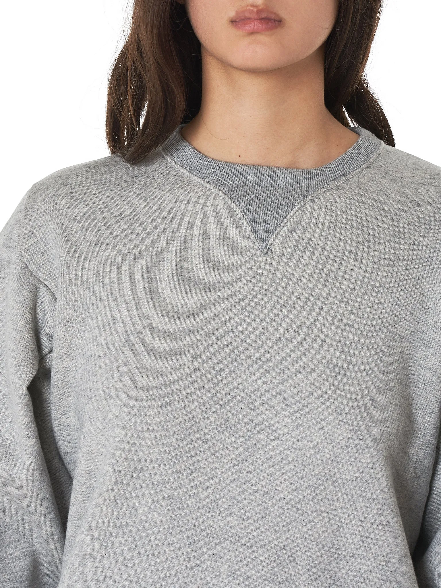 Curled Shoulder Crewneck Pullover (MRCW19-GREY)