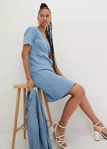 Denim Wrap Dress by bonprix | Look Again