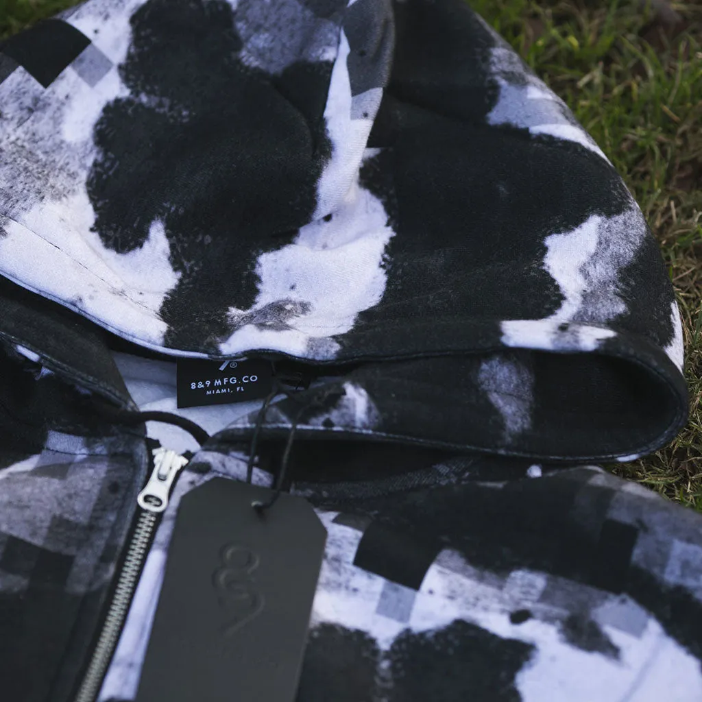 Digi Snow Camo Pullover Hooded Sweatshirt