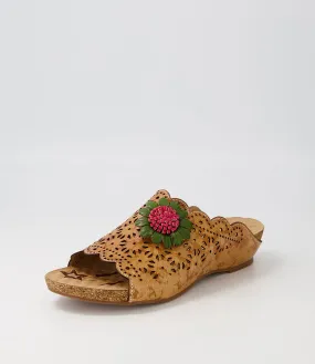 DJANGO & JULIETTE Amna Camel Multi Leather Sandals