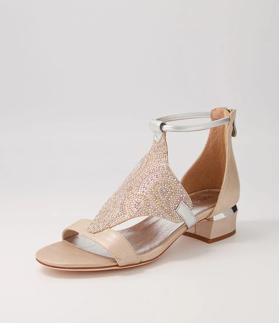 DJANGO & JULIETTE Tomika Nude Shimmer Mix Sandals