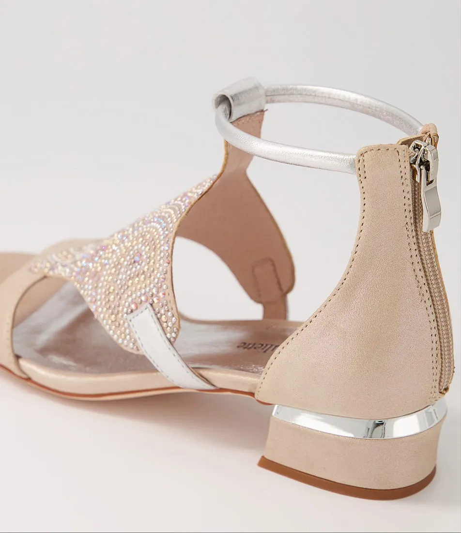 DJANGO & JULIETTE Tomika Nude Shimmer Mix Sandals