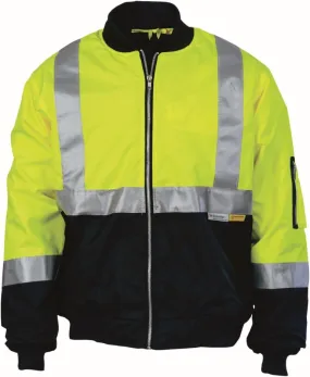 DNC 3862 Mens H Taped Long Sleeve HiVis Flying Jacket - Yellow/Navy - S