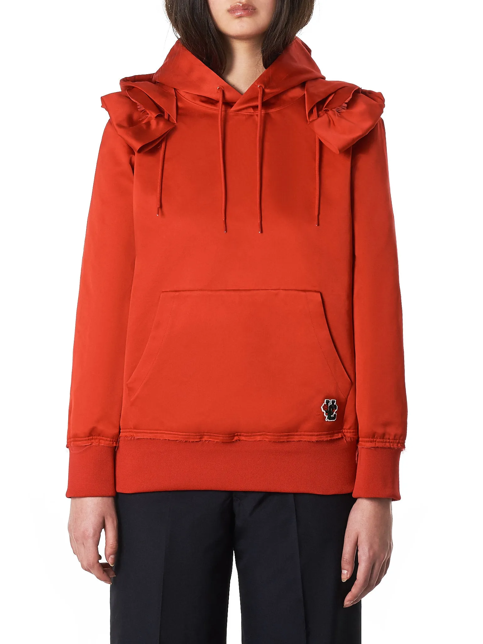 Double-Hooded Silk Pullover (UCV1409-RED)