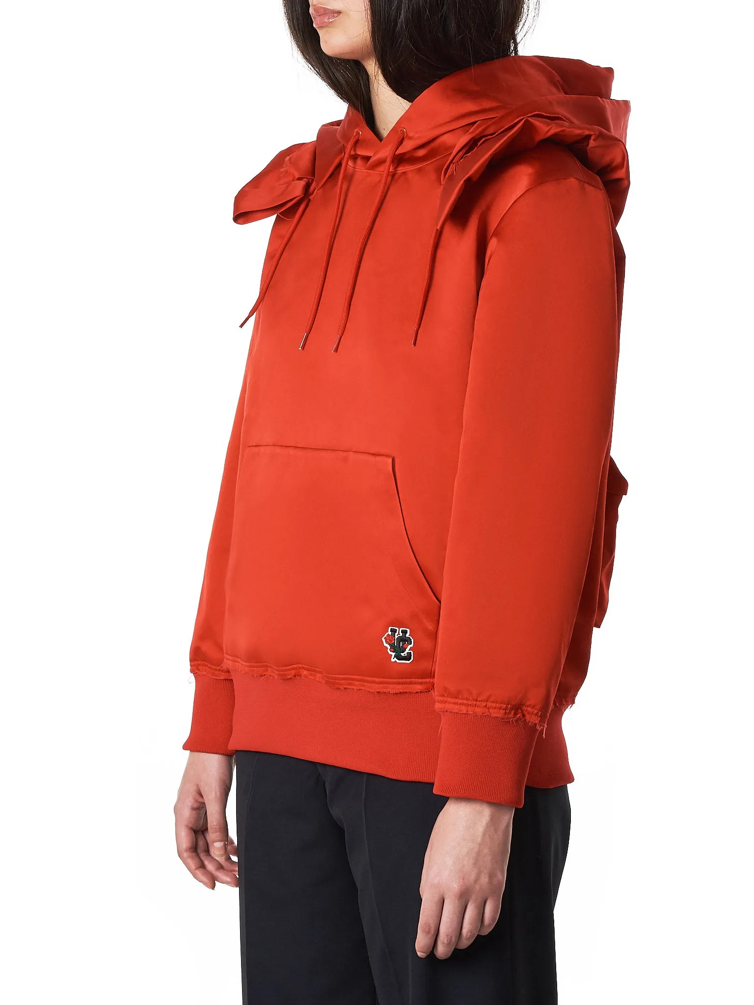 Double-Hooded Silk Pullover (UCV1409-RED)