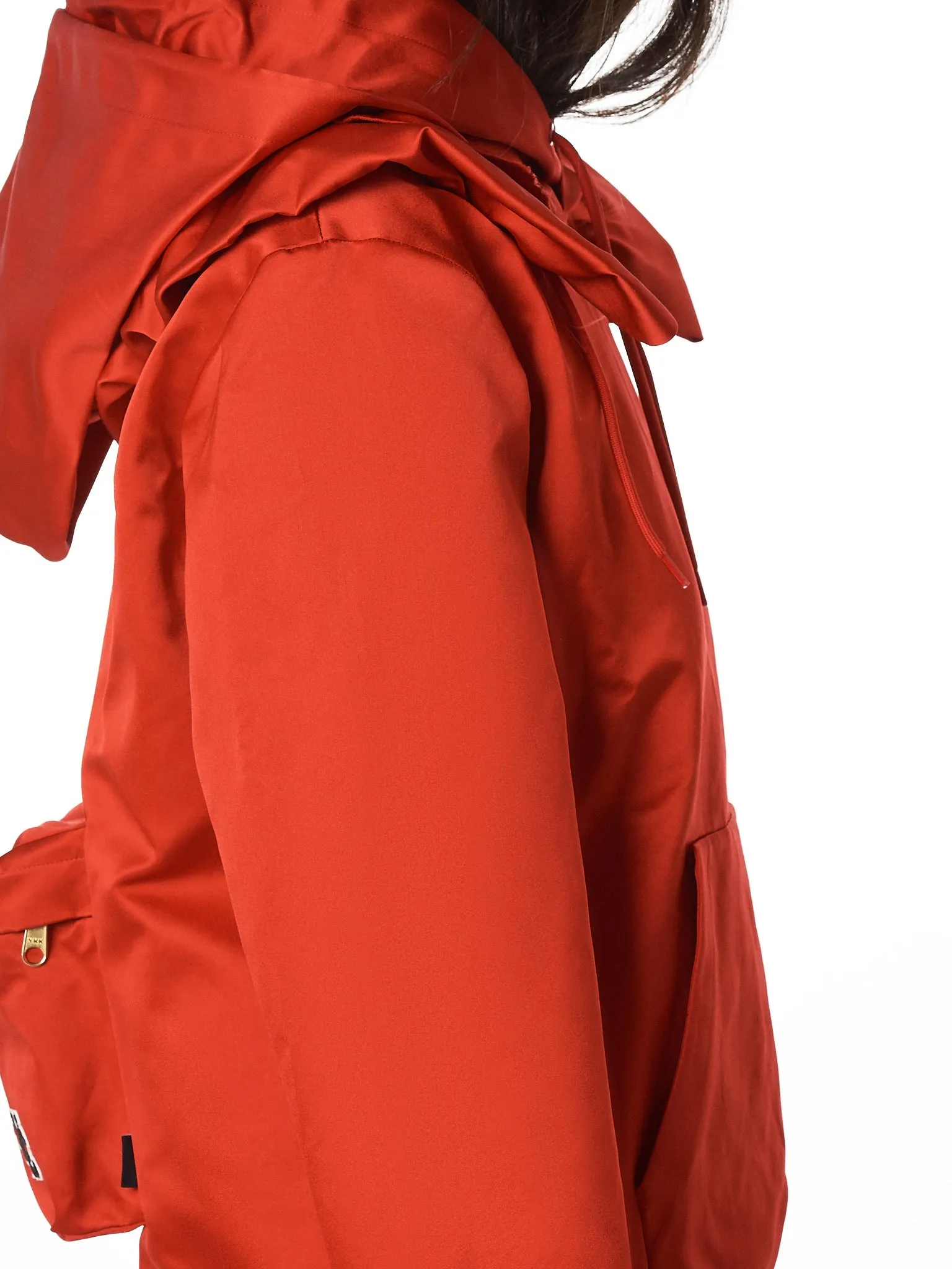 Double-Hooded Silk Pullover (UCV1409-RED)