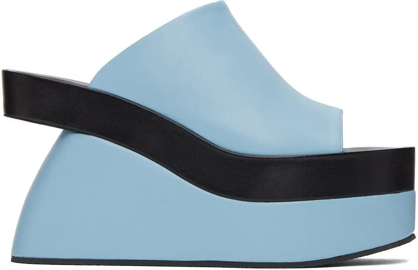 Dries Van Noten Blue Wedge Heeled Sandals