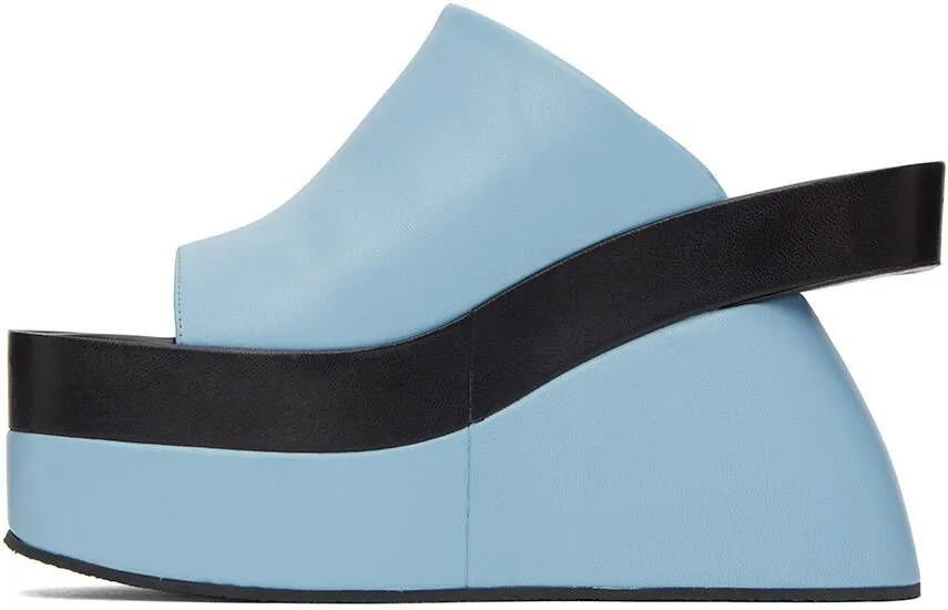 Dries Van Noten Blue Wedge Heeled Sandals