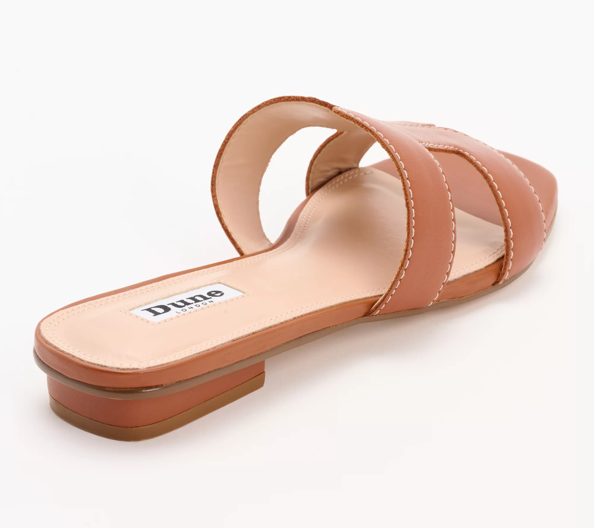 Dune London Leather Smart Slider Sandals - Loupe