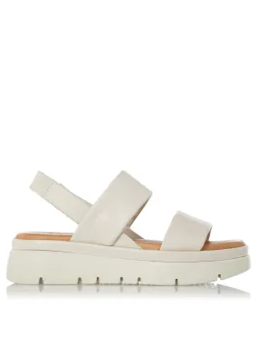 Dune London Location Ecru Padded Flatform Sandals