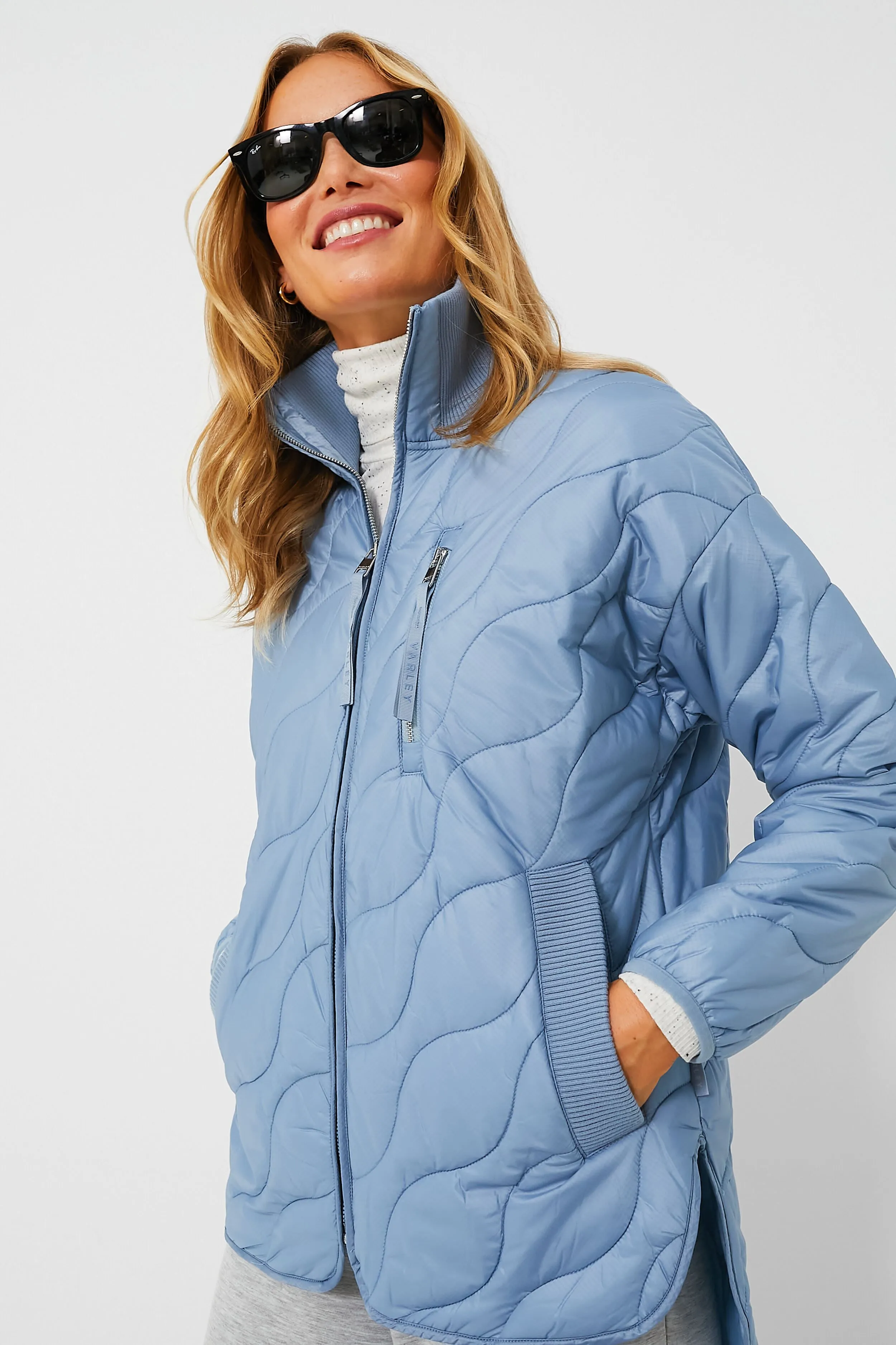 Dusty Blue Danea Quilt Jacket