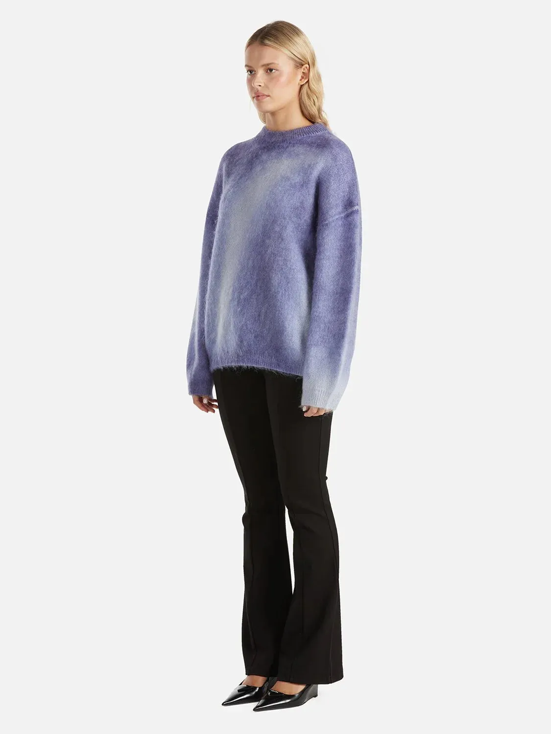 Ena Pelly      ENA PELLY - DELILAH KNIT PULLOVER (IRIS SWIRL)