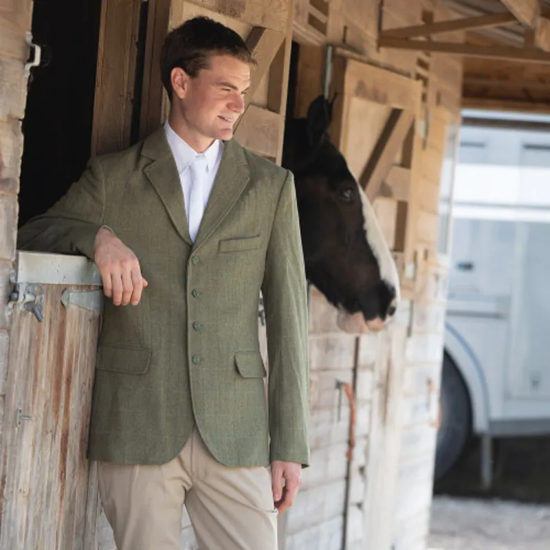 Equetech Men's Thornborough Classic Tweed Jacket in Green - WEB EXCLUSIVE