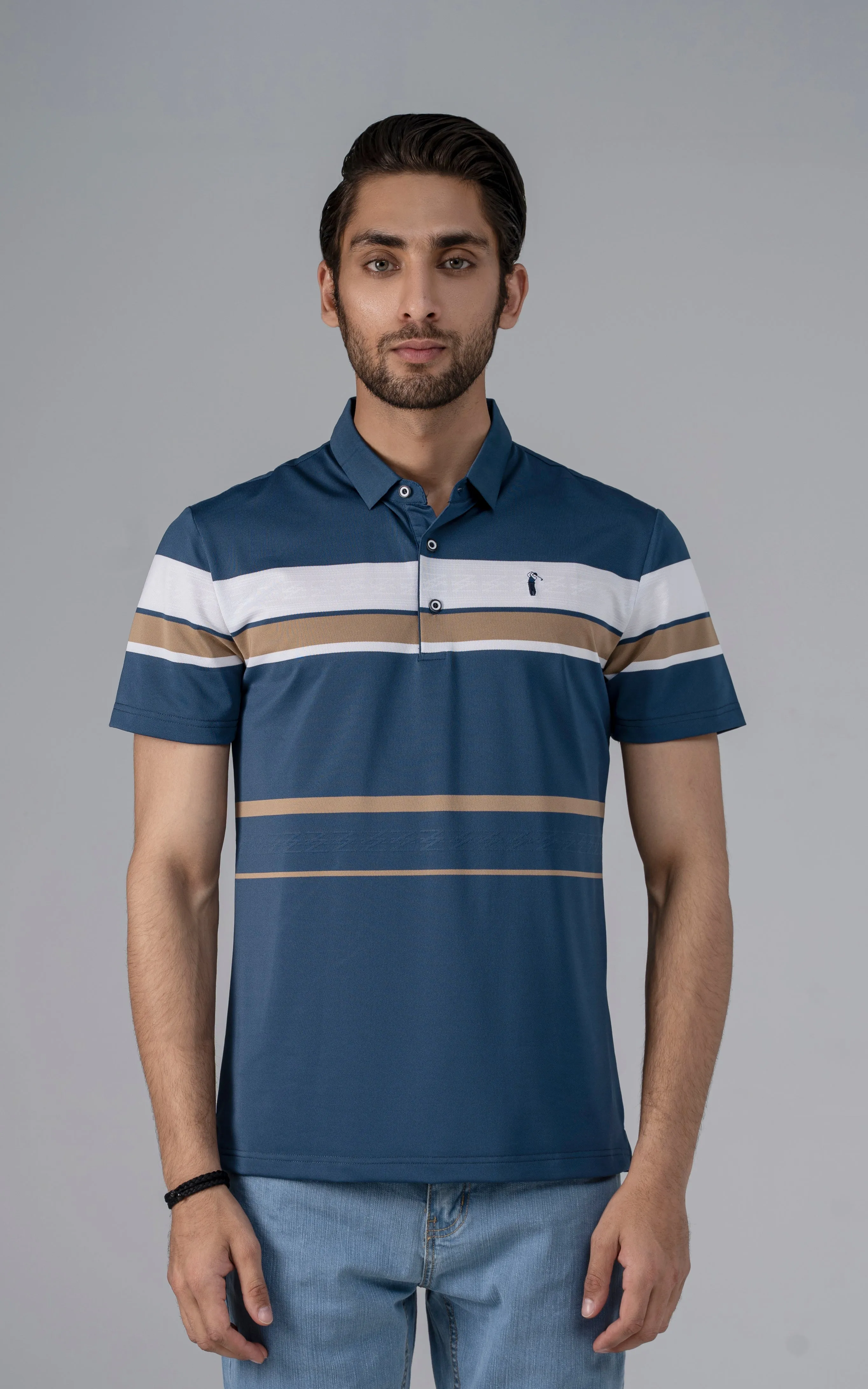 EXECUTIVE POLO SOLID COLLAR BLUE