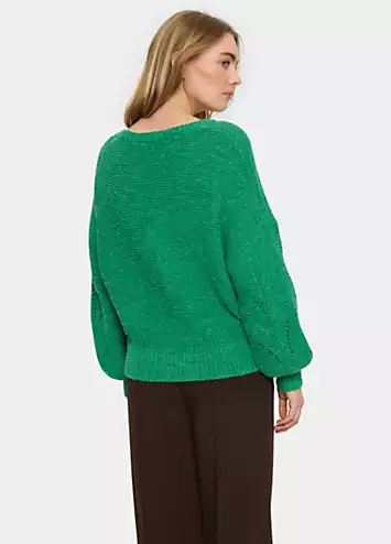 Felia V-Neck Relaxed Fit Pullover by Saint Tropez | Look Again