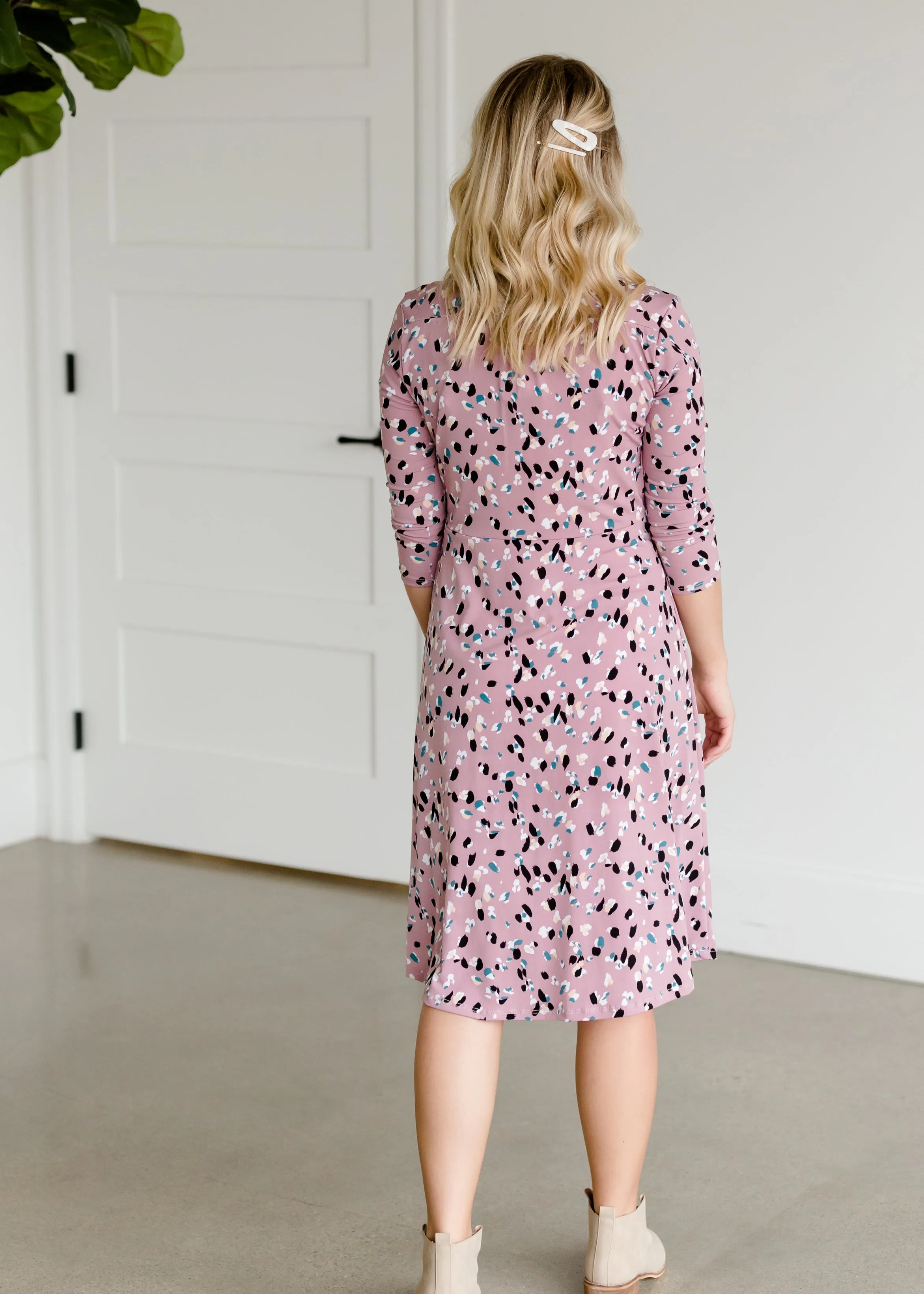 Floral Faux Wrap Midi Dress - FINAL SALE