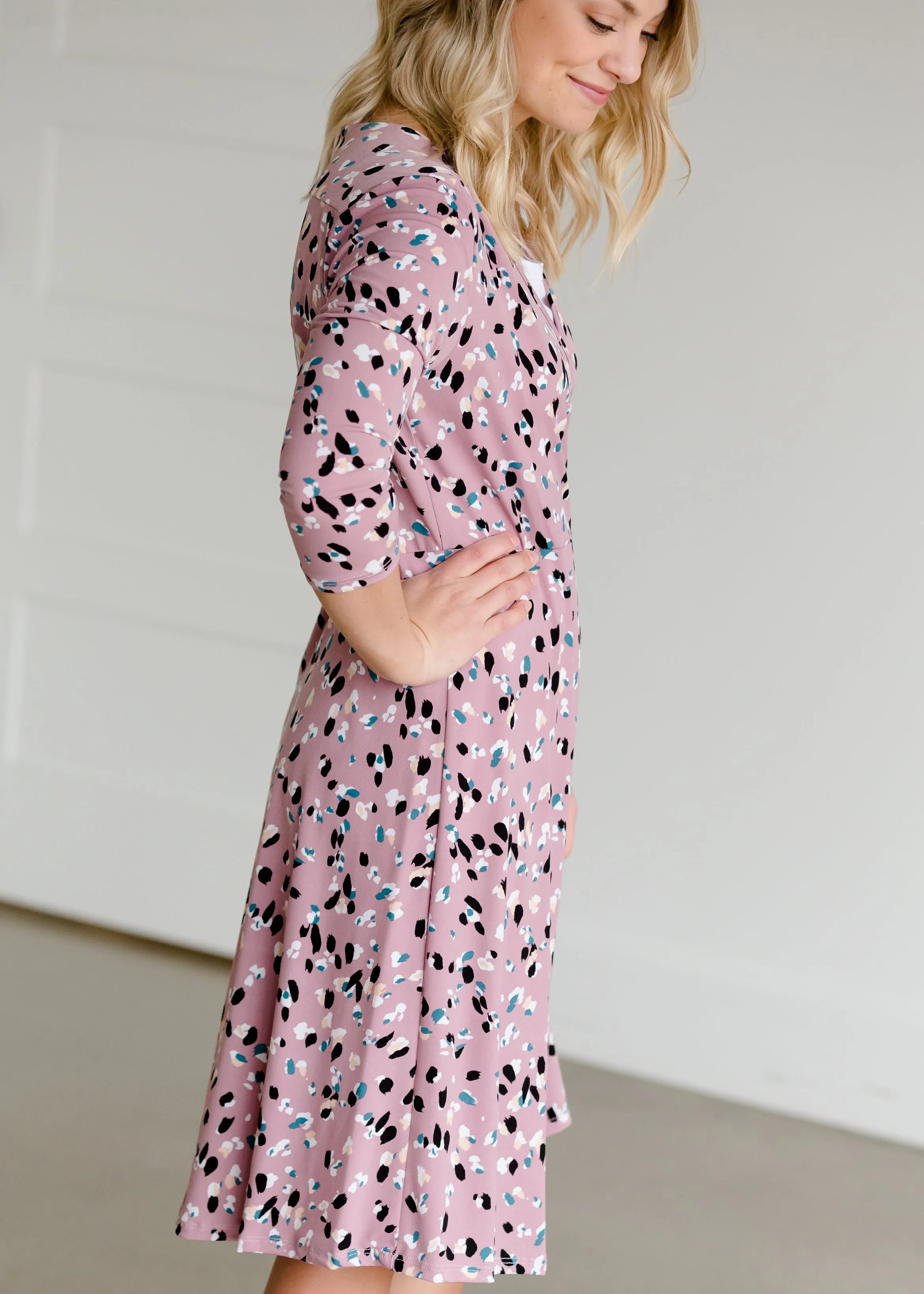 Floral Faux Wrap Midi Dress - FINAL SALE