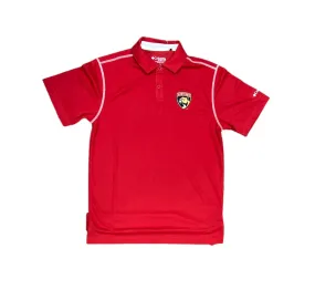 Florida Panthers Columbia Omni-Wick High Stakes Polo Logo - Red