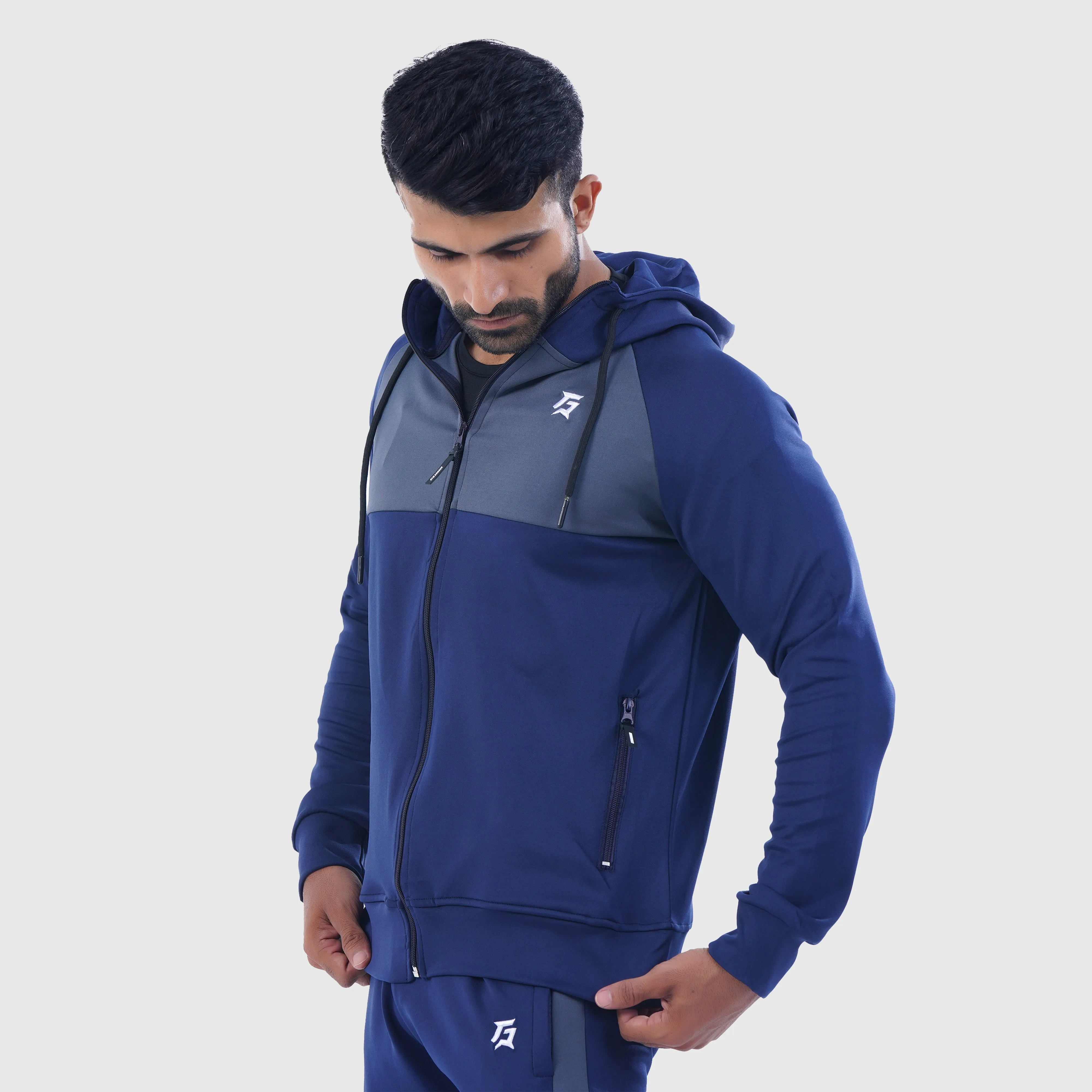 Forbearance Zipper Hoodie (Navy)