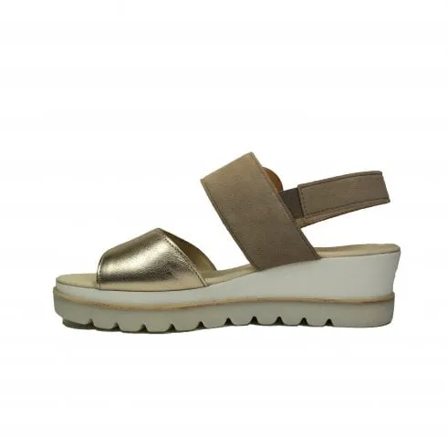 Gabor Yeo | Puder/Rabbit | Womens Wedge Sandals