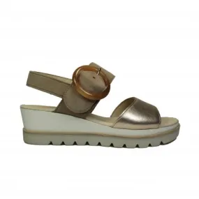 Gabor Yeo | Puder/Rabbit | Womens Wedge Sandals