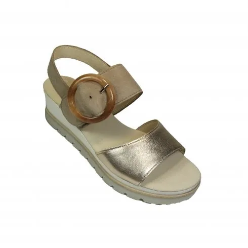 Gabor Yeo | Puder/Rabbit | Womens Wedge Sandals