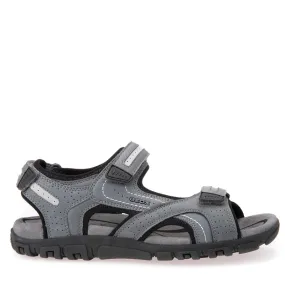 GEOX Mens Strada Sandals Stone/Light Grey