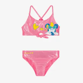 Girls Pink Sparkly Disney Bikini