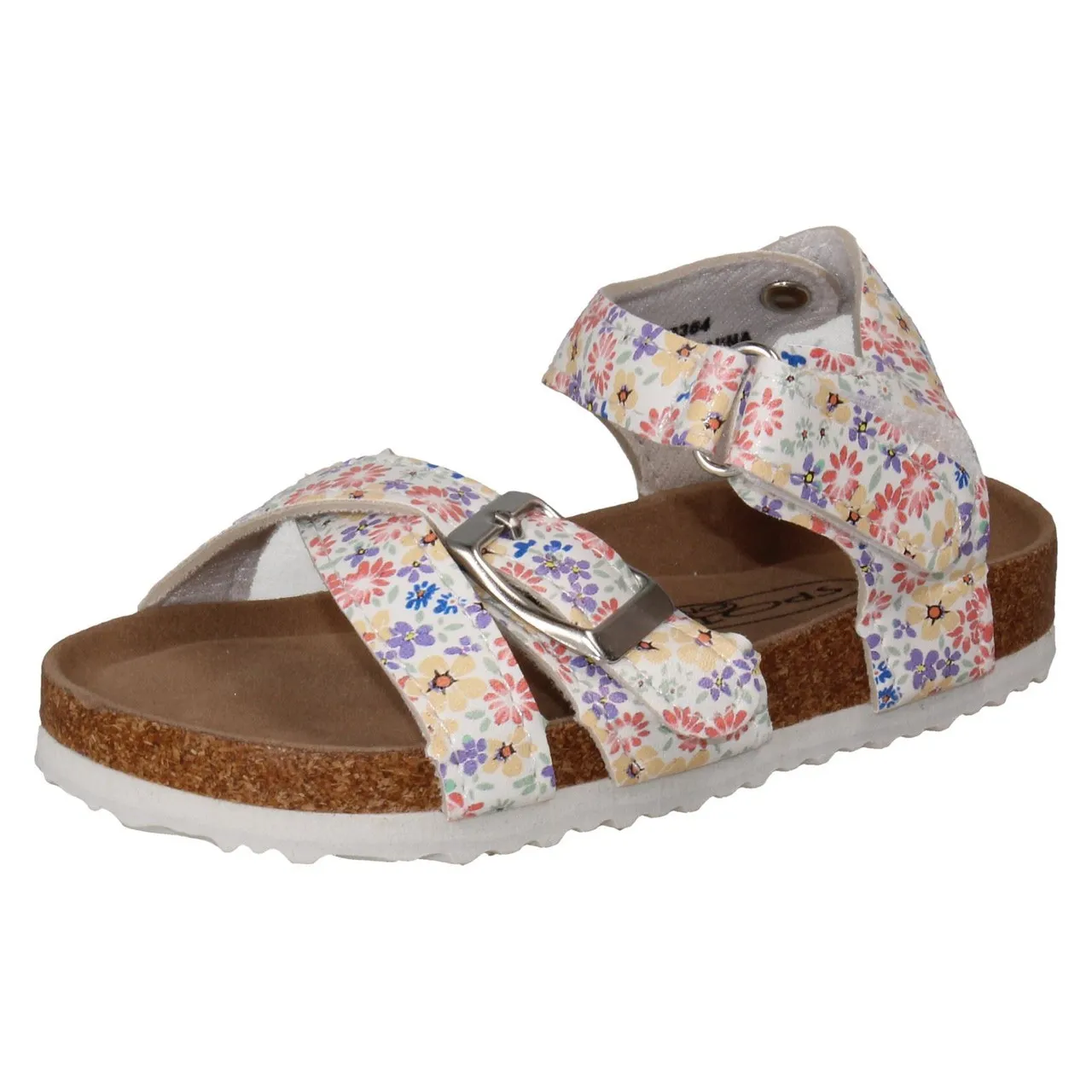 Girls Spot On Flat Strap Sandals H0R364