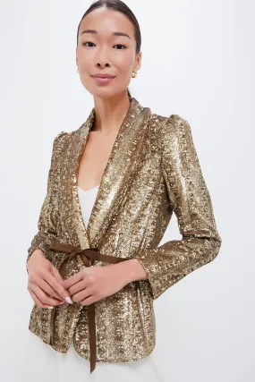 Gold Sequin Paris Jacket