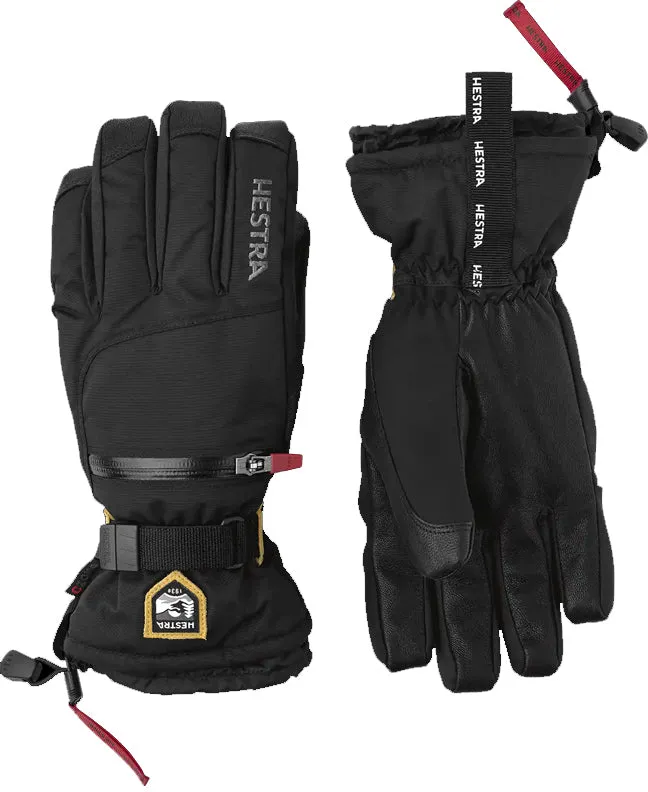 Hestra Mens Ski Gloves All Mountain CZone Black 5 Finger