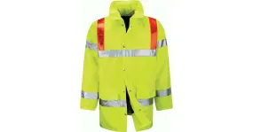 Hi Vis Tor 3/4 Length Jacket With Red Braces | Work & Wear Direct