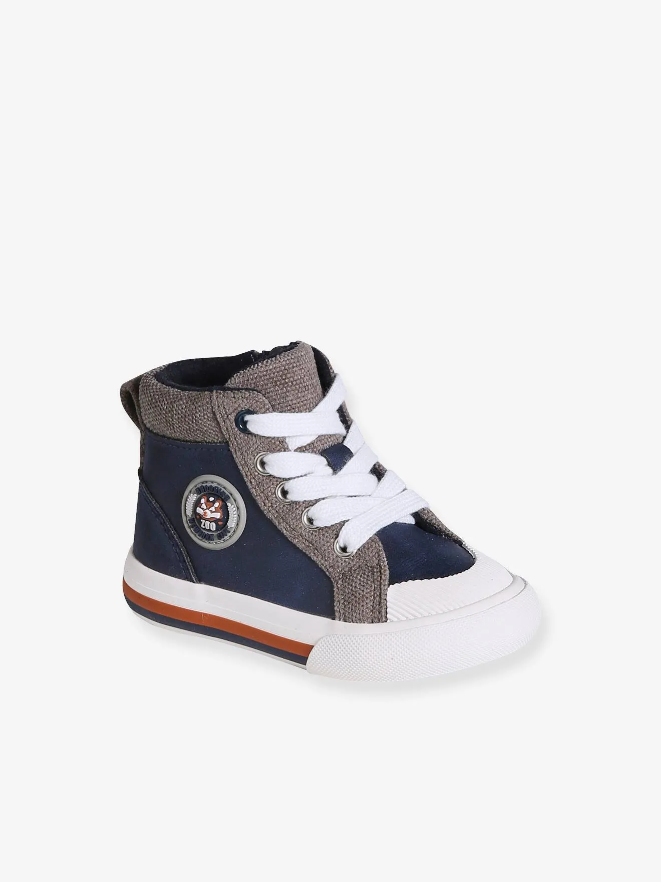 High-Top Trainers with Laces & Zips for Babies - set blue