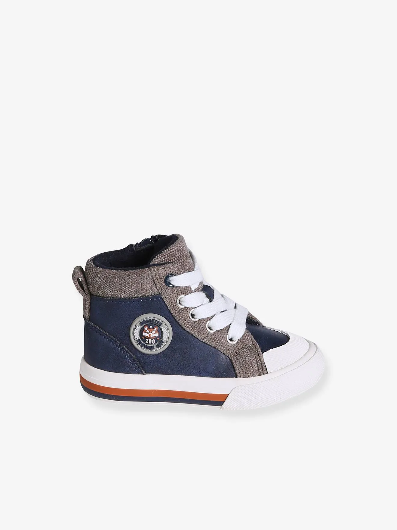 High-Top Trainers with Laces & Zips for Babies - set blue