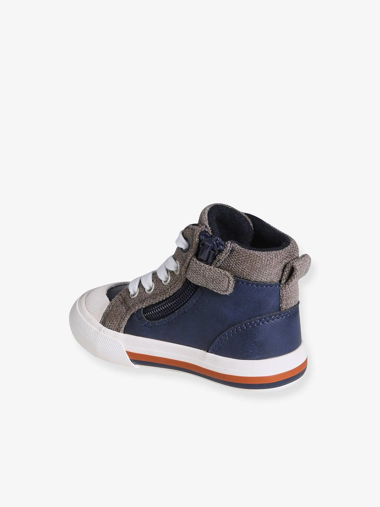 High-Top Trainers with Laces & Zips for Babies - set blue