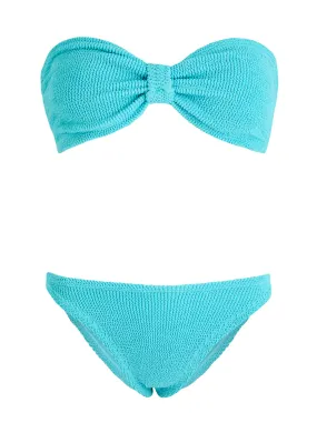 HUNZA G Jean seersucker bikini -                         -                     -                