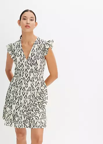 Ikat Print Wrap Dress by bonprix | Look Again