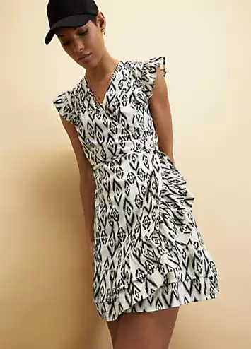 Ikat Print Wrap Dress by bonprix | Look Again