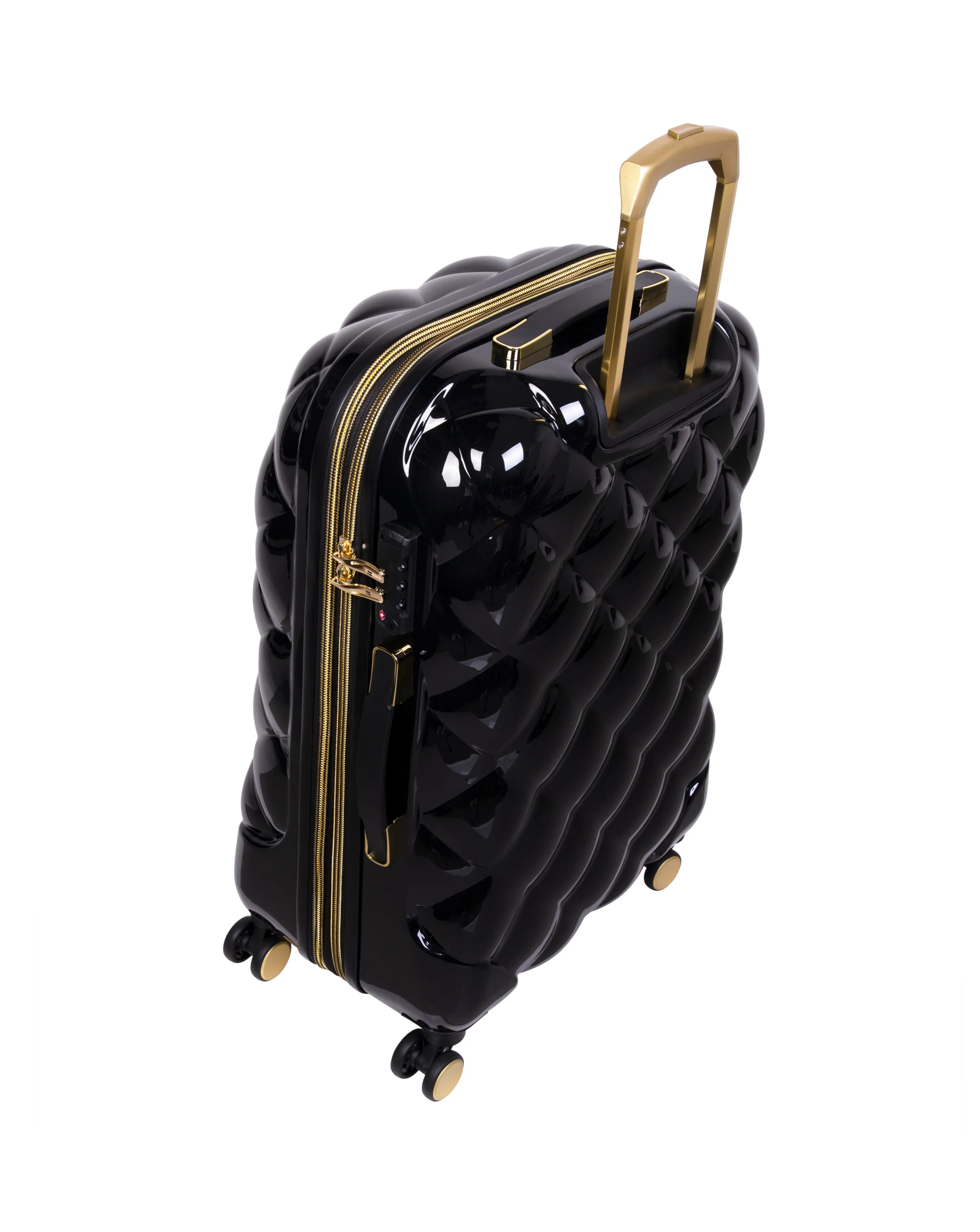 IT Luggage St Tropez Trois Black 3pc Suitcase Set with TSA Lock | Simply Be