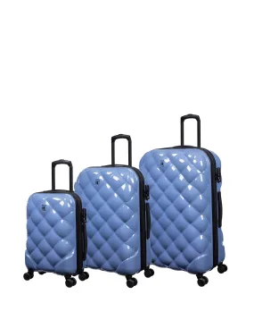 IT Luggage St Tropez Trois Elemental Blue 3pc Suitcase Set with TSA Lock | Simply Be