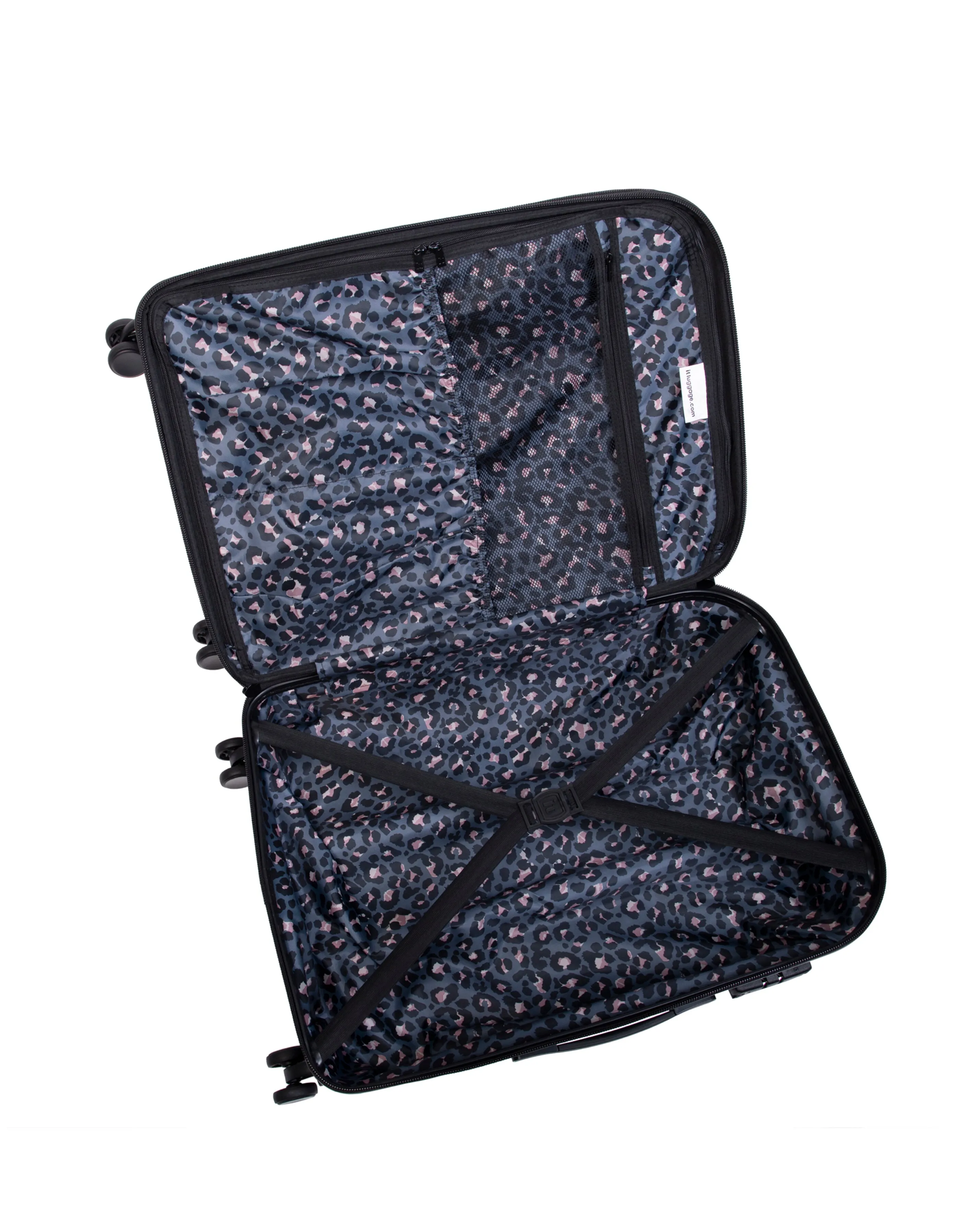 IT Luggage St Tropez Trois Elemental Blue Medium Suitcase with TSA Lock | Simply Be