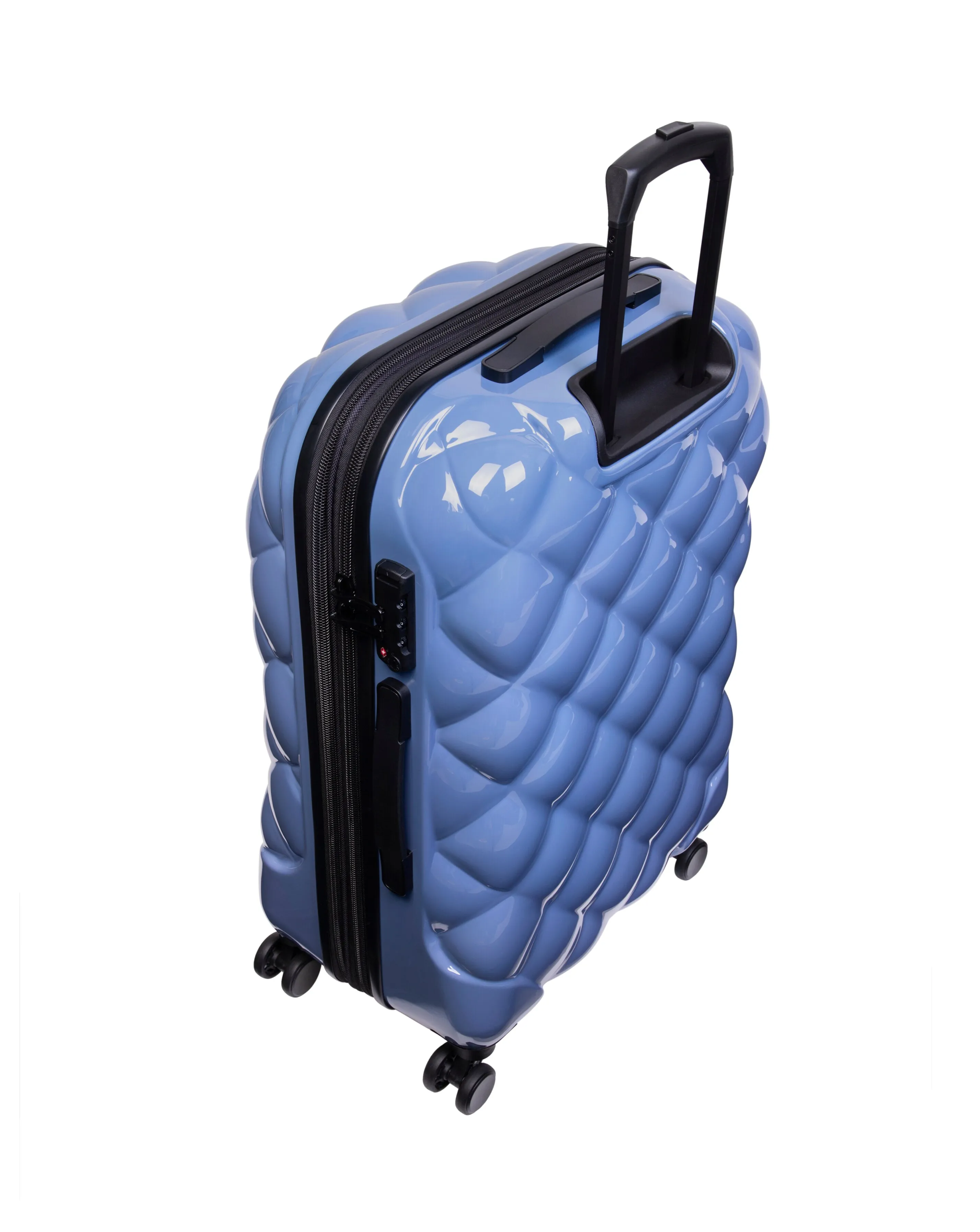 IT Luggage St Tropez Trois Elemental Blue Medium Suitcase with TSA Lock | Simply Be