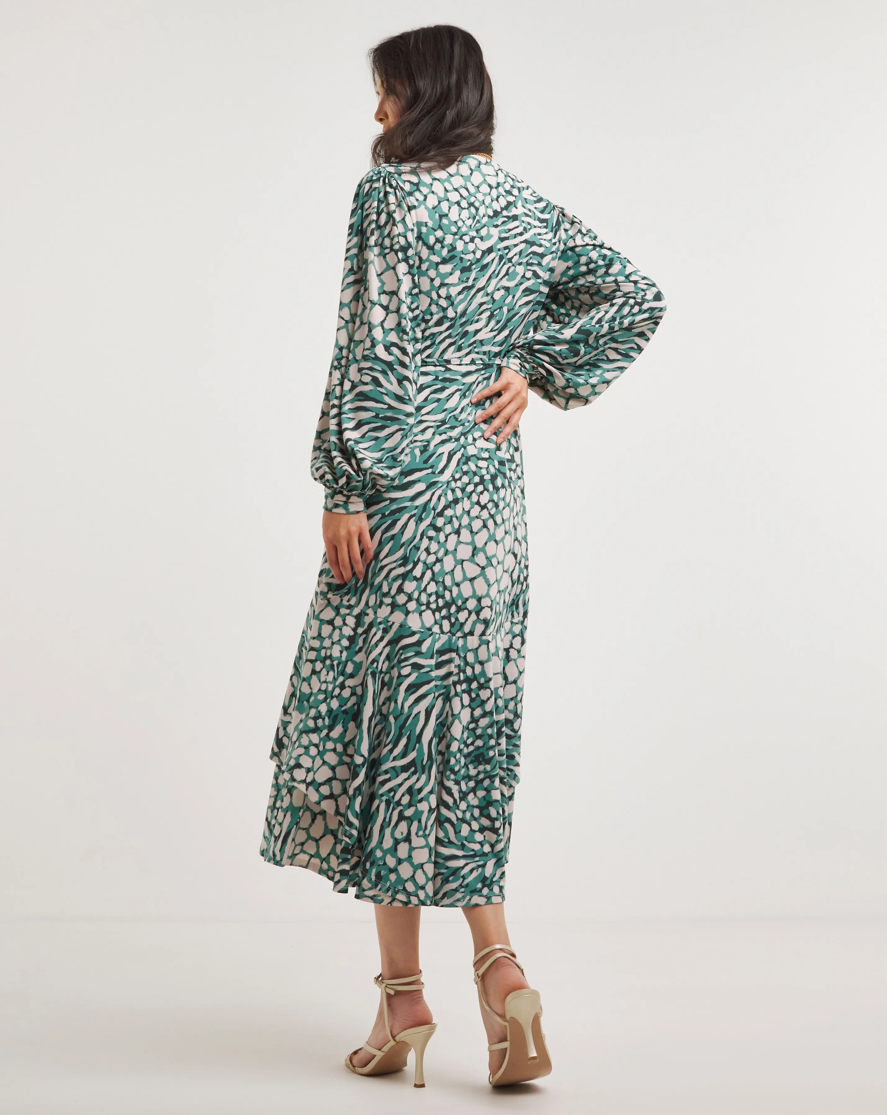 Joanna Hope Jersey Wrap Midi Dress