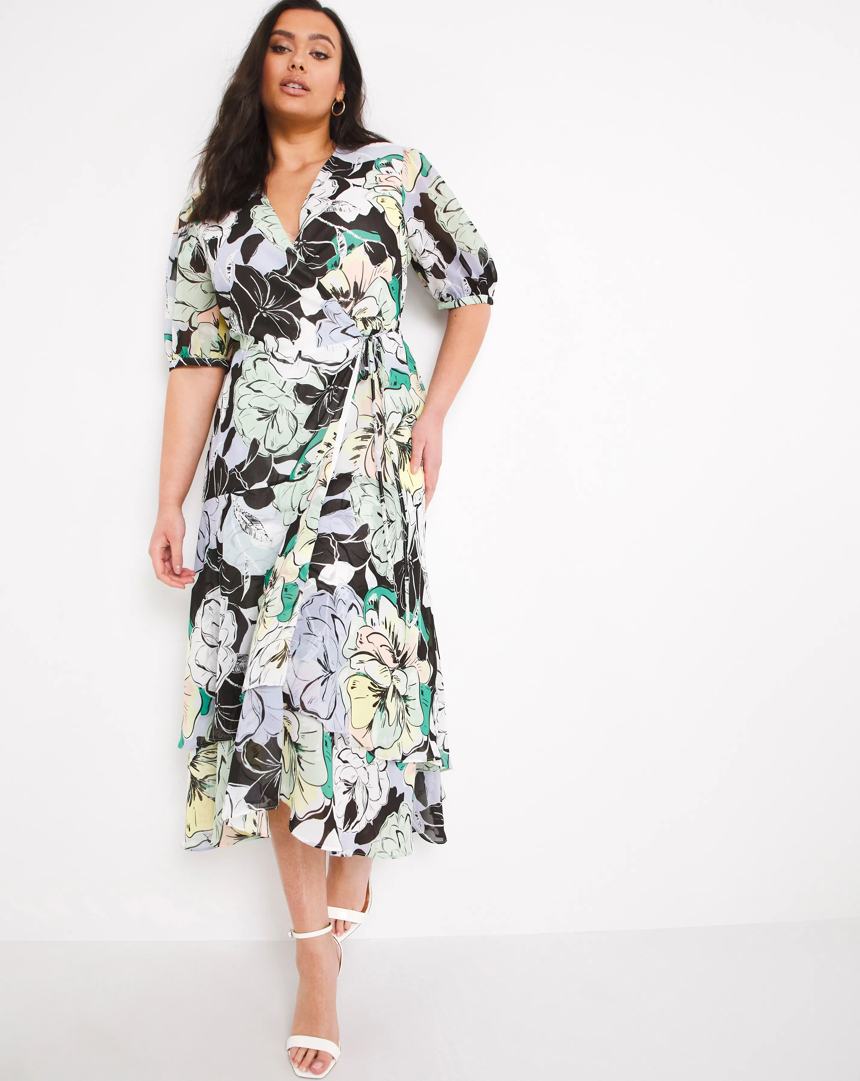 Joanna Hope Wrap Print Maxi Dress | Simply Be