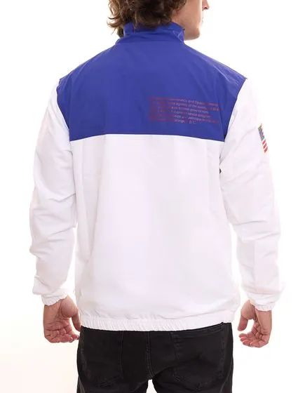 K1X | Kickz NASA Track Jacket Giacca da allenamento da uomo Giacca sportiva 1193-4353/1100 Bianco/Blu