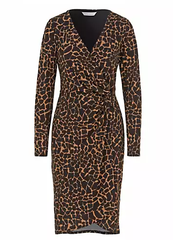 Kaleidoscope Giraffe Print Wrap Jersey Dress | Kaleidoscope