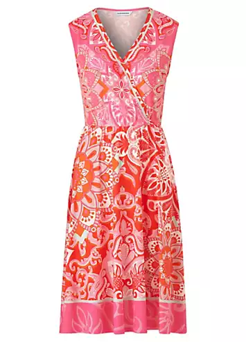 Kaleidoscope Pink Wrap Jersey Dress | Grattan